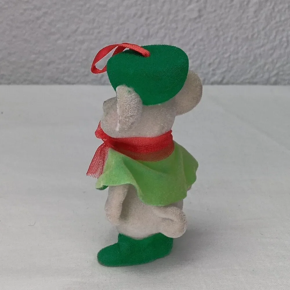 Vintage Disney Ornament 1990 Flocked Rescuers Down Under Miss Bianca 4 inch